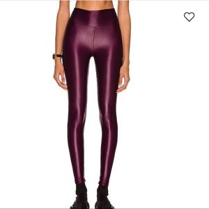 Koral High Rise Lustrous Leggings in Wine Maroon Burgundy XS